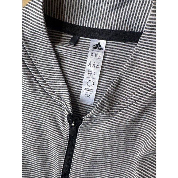 Adidas Golf Sleeveless Polo Shirt Womens Athletic Striped Mock Neck‎ Activewear - Picture 6 of 8